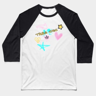 Tres Chic with Graffiti Art Baseball T-Shirt